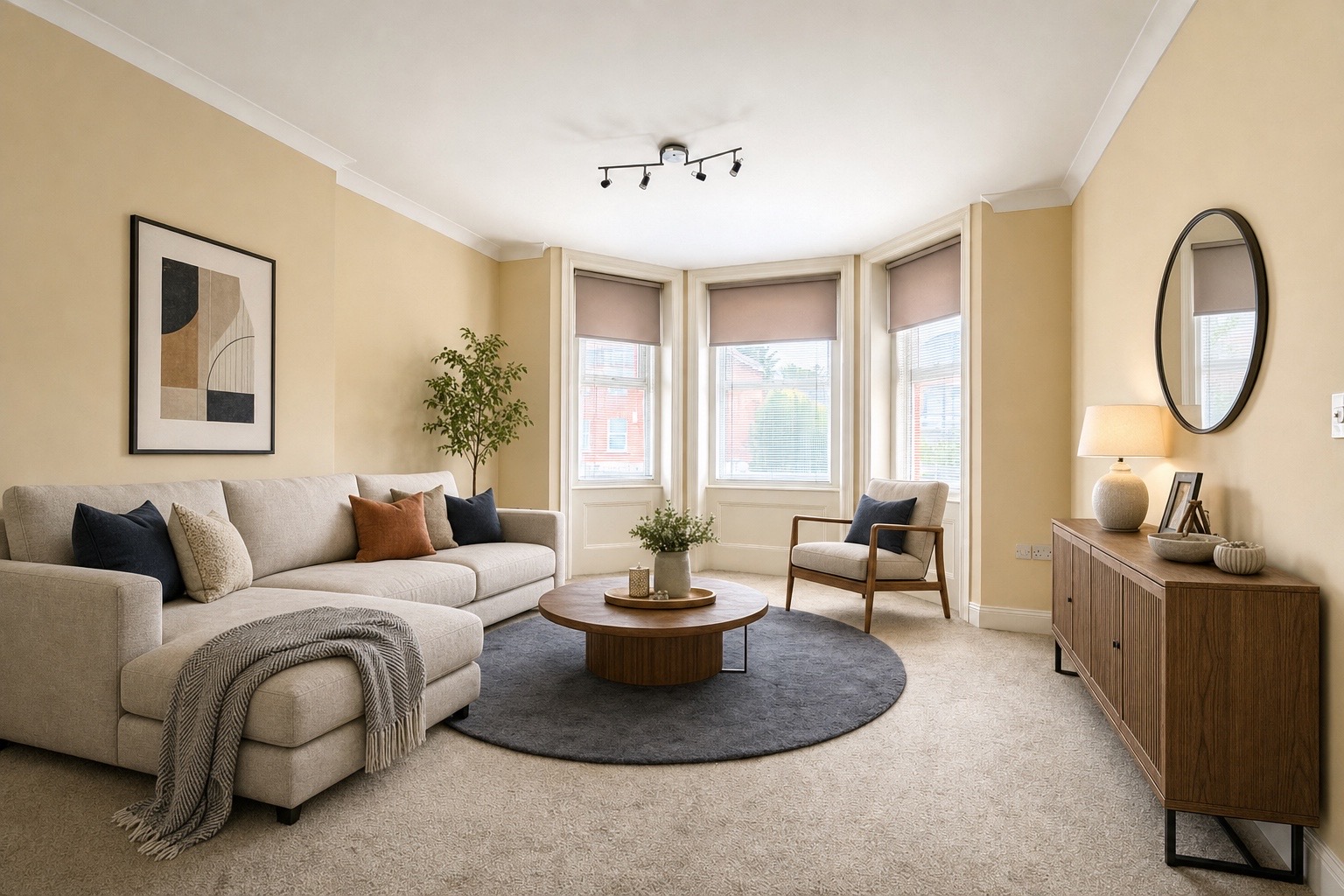 Virtually staged property photo — furniture added by AI